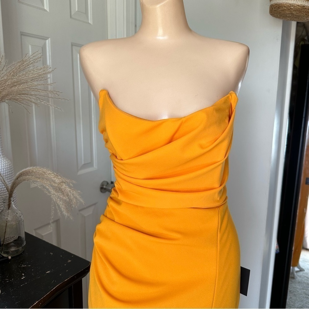 LULU’S MALIA RUCHED STRAPLESS MAXI DRESS - Picture 7 of 16